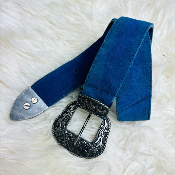 GENUINE SUEDE BLUE LEATHER COASTAL COWGIRL - Picture 2 of 7
